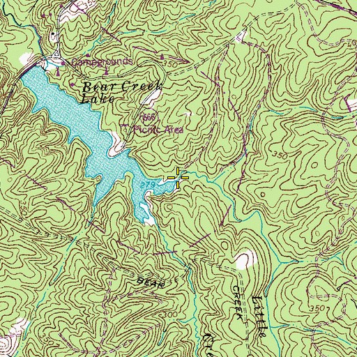 Topographic Map of Little Bear Creek, VA