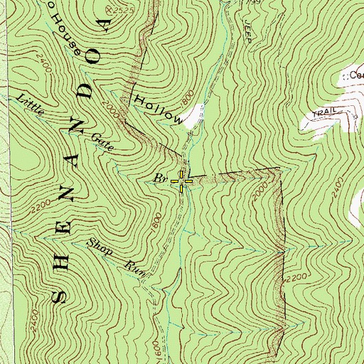 Topographic Map of Little Gate Branch, VA