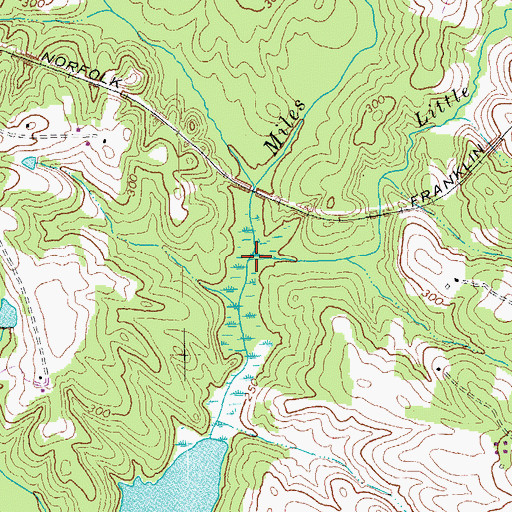 Topographic Map of Little Miles Creek, VA