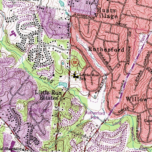Topographic Map of Little Run Elementary School, VA