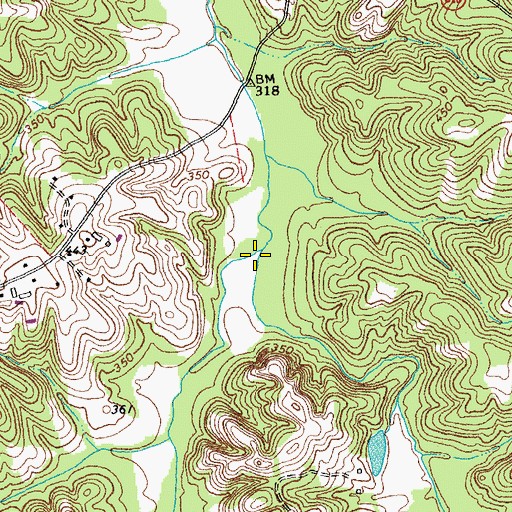 Topographic Map of Little Sandy Creek, VA
