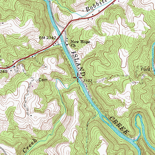 Topographic Map of Little Snake Creek, VA
