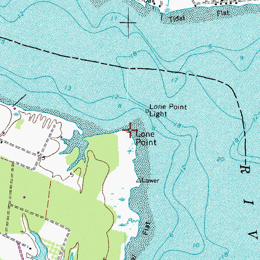 Topographic Map of Lone Point, VA