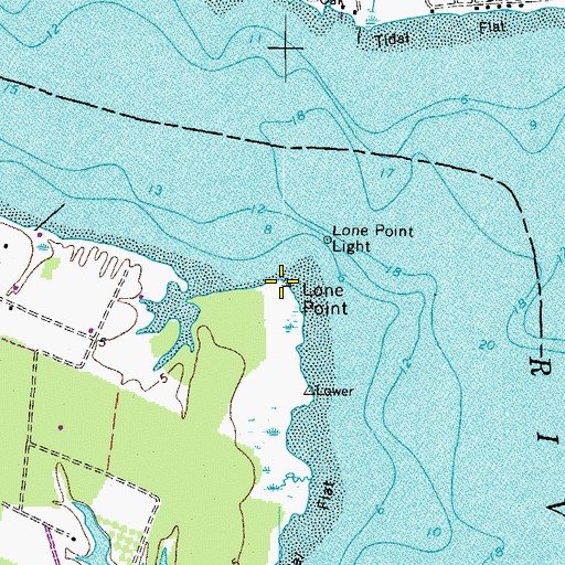Topographic Map of Lone Point, VA