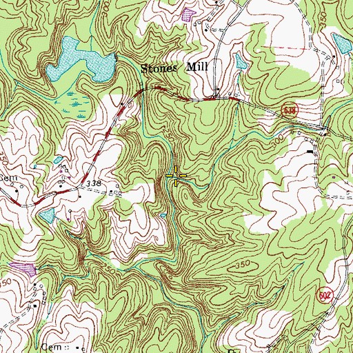 Topographic Map of Long Branch, VA