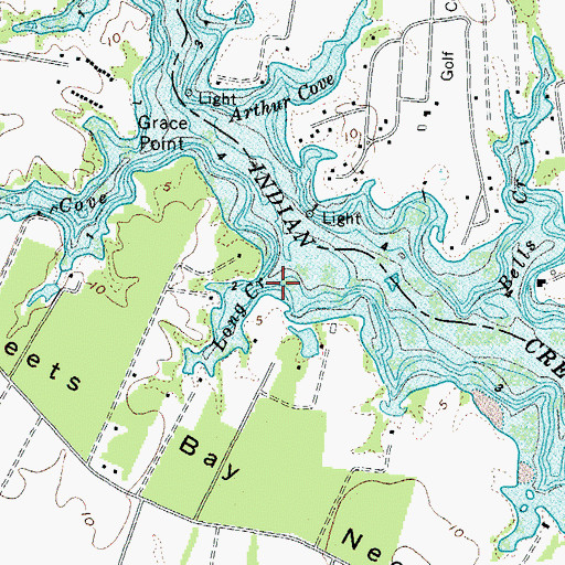 Topographic Map of Long Creek, VA