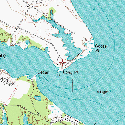 Topographic Map of Long Point, VA