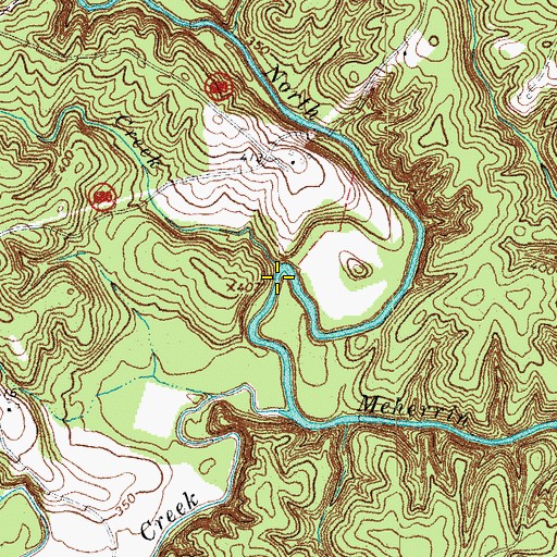 Topographic Map of Lyle Creek, VA