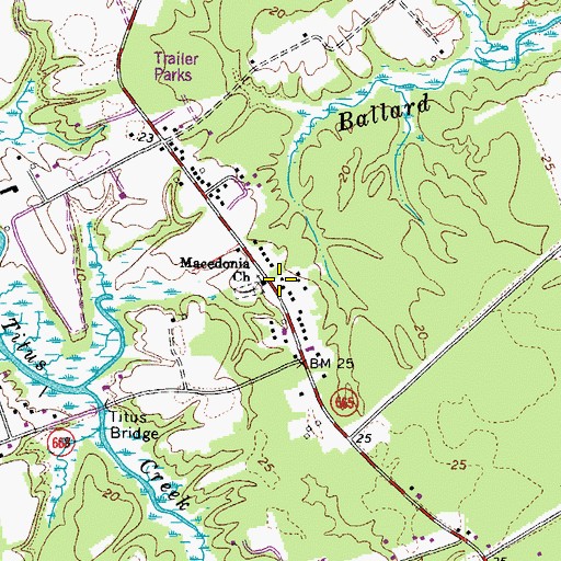 Topographic Map of Macedonia Church, VA