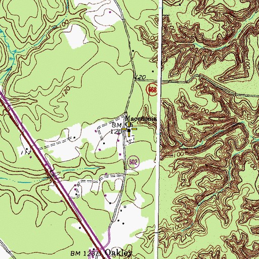 Topographic Map of Macedonia Church, VA