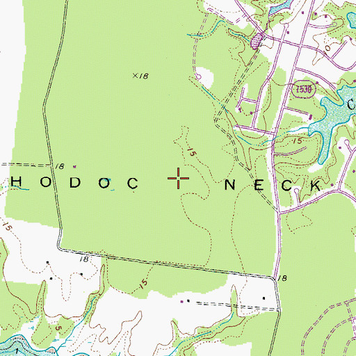 Topographic Map of Machodoc Neck, VA