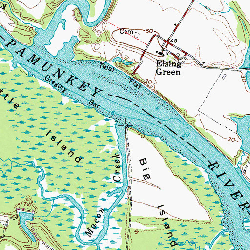 Topographic Map of Macon Creek, VA