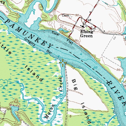 Topographic Map of Macon Creek, VA