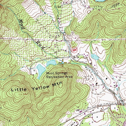 Topographic Map of Mad Run, VA