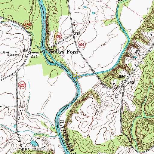 Topographic Map of Marsh Run, VA