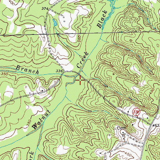 Topographic Map of Martins Branch, VA