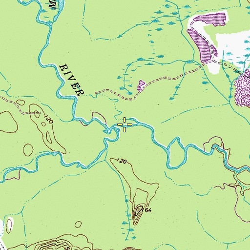 Topographic Map of Matta River, VA