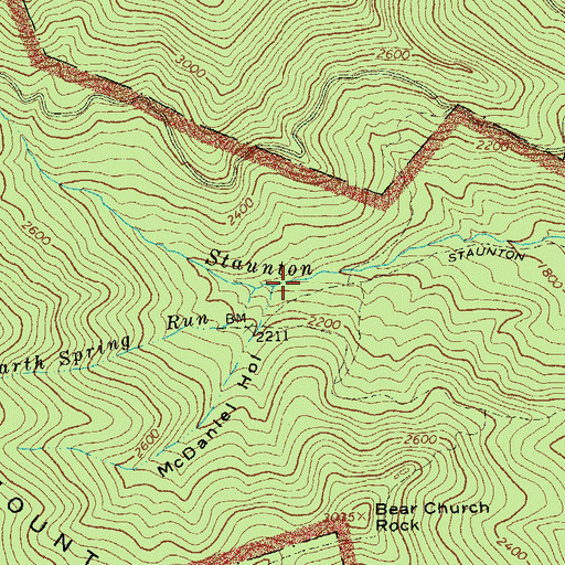 Topographic Map of McDaniel Hollow, VA