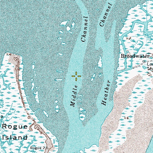 Topographic Map of Middle Channel, VA