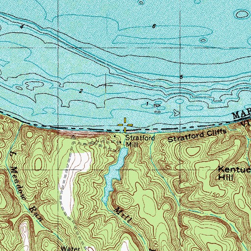 Topographic Map of Mill Run, VA