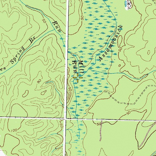 Topographic Map of Mill Run, VA