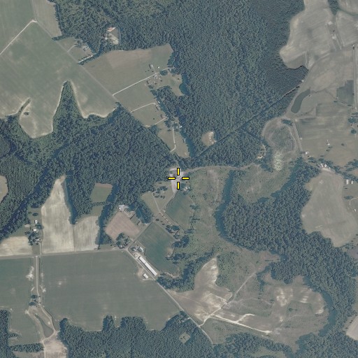 Aerial/Satellite Image of Mill Swamp Church, VA