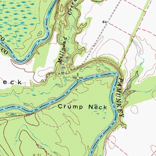 Topographic Map of Millpond Creek, VA