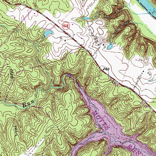 Topographic Map of Mine Run, VA