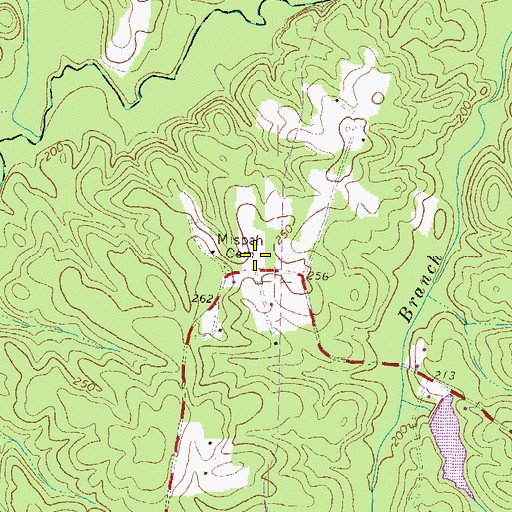 Topographic Map of Mispah Cemetery, VA