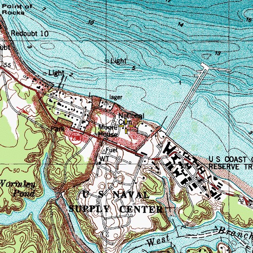 Topographic Map of Moore House, VA