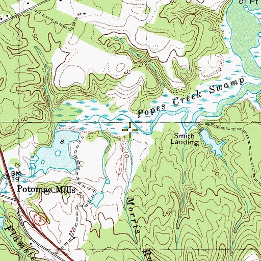 Topographic Map of Morris Run, VA