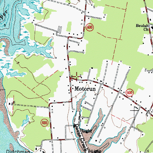 Topographic Map of Motorun, VA