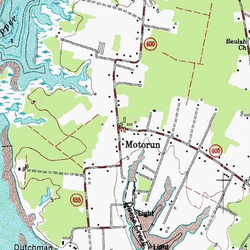 Topographic Map of Motorun, VA