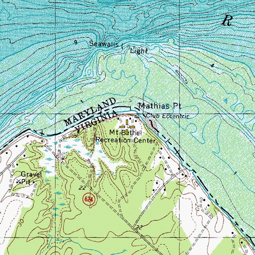 Topographic Map of Mount Bethel Recreation Center, VA