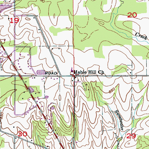 Topographic Map of Maple Hill, AL
