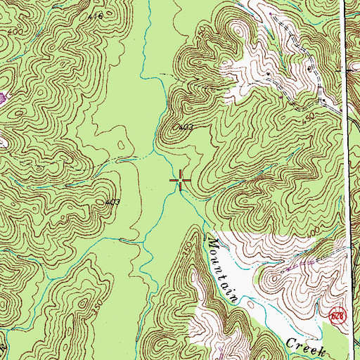 Topographic Map of Mountain Creek, VA