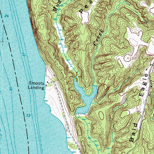 Topographic Map of Mud Hole Swamp, VA