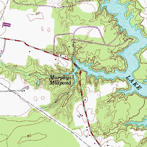Topographic Map of Murphys Millpond, VA
