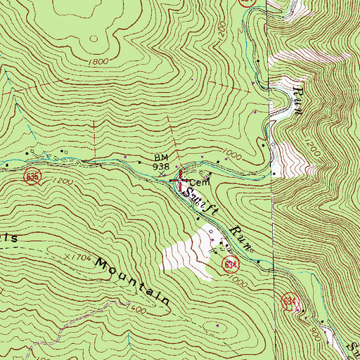 Topographic Map of Mutton Hollow, VA