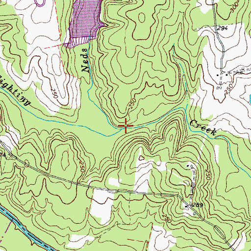 Topographic Map of Neds Creek, VA