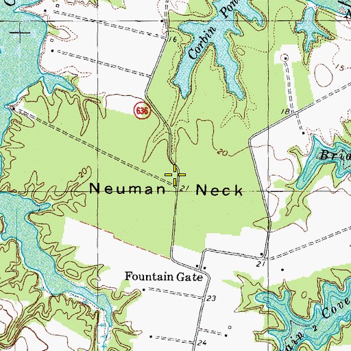 Topographic Map of Neuman Neck, VA