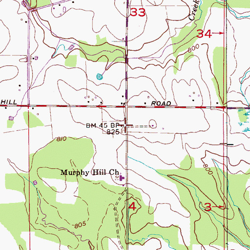 Topographic Map of Murphy Hill School (historical), AL
