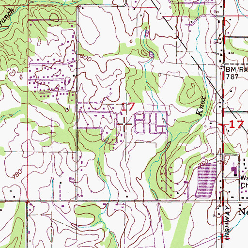 Topographic Map of Northwood, AL