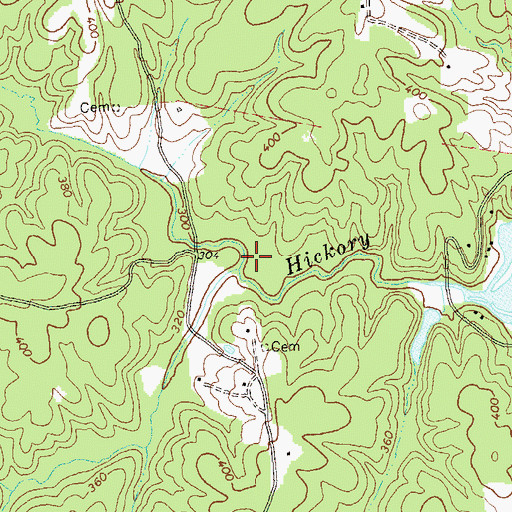 Topographic Map of North Fork Hickory Creek, VA