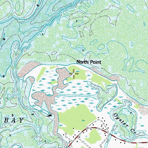 Topographic Map of North Point, VA