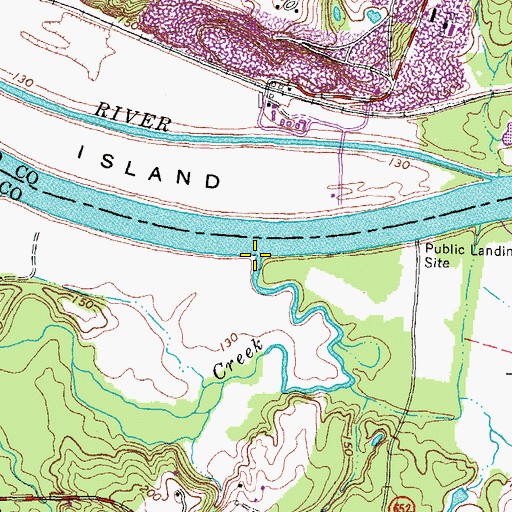 Topographic Map of Norwood Creek, VA