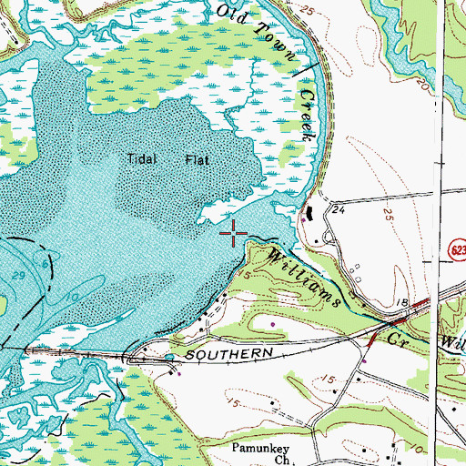 Topographic Map of Old Town Creek, VA