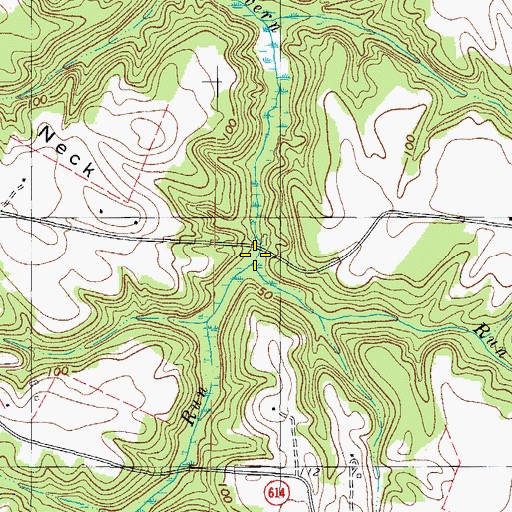 Topographic Map of Oldham Run, VA