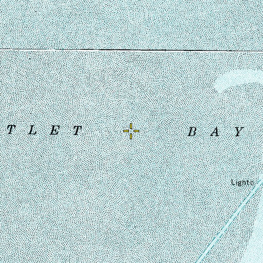Topographic Map of Outlet Bay, VA