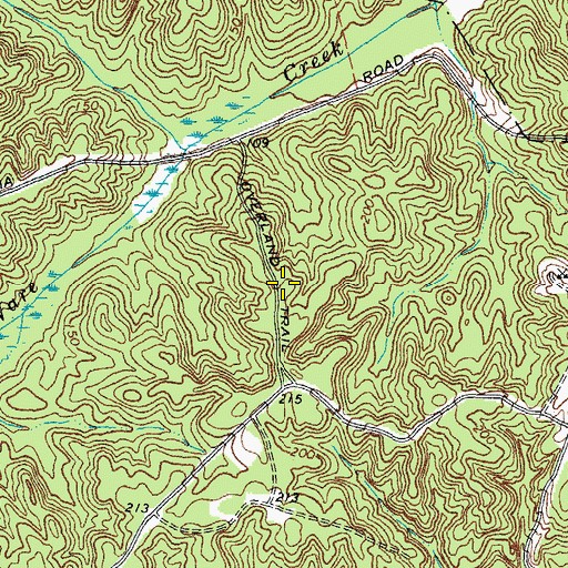 Topographic Map of Overland Trail, VA